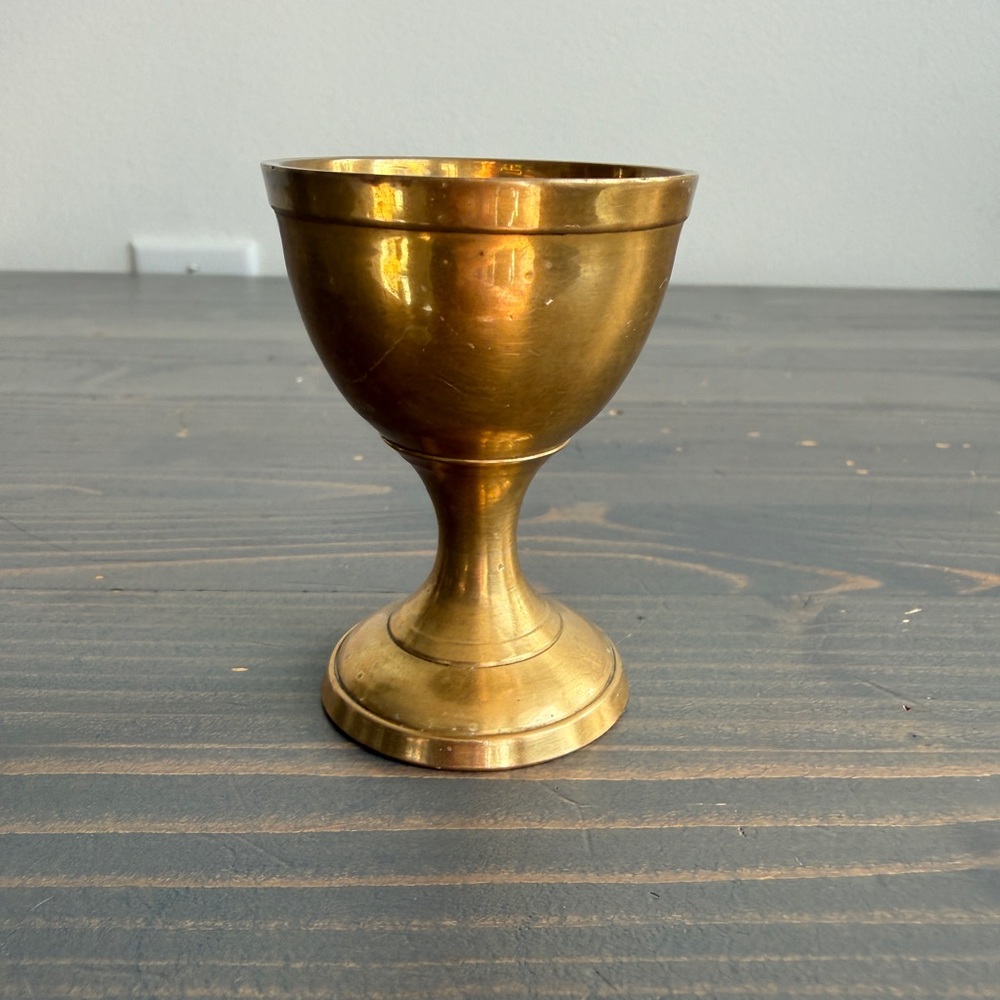 Vintage brass egg cup